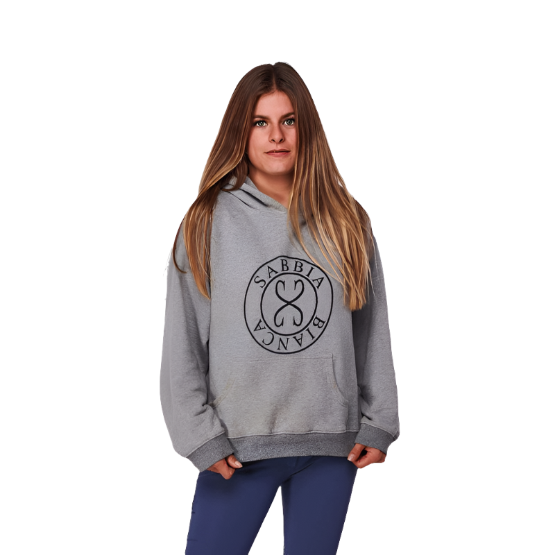 Sabbia Bianca - Sweat à capuche femme Nina gris | - Ohlala
