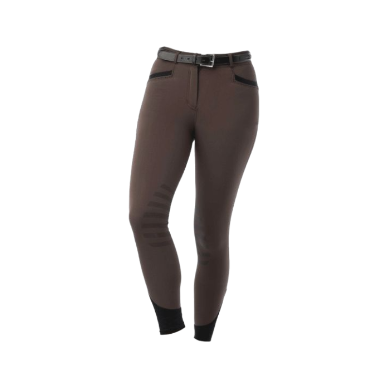 Equithème - Safir women's riding breeches in brown/black | - Ohlala