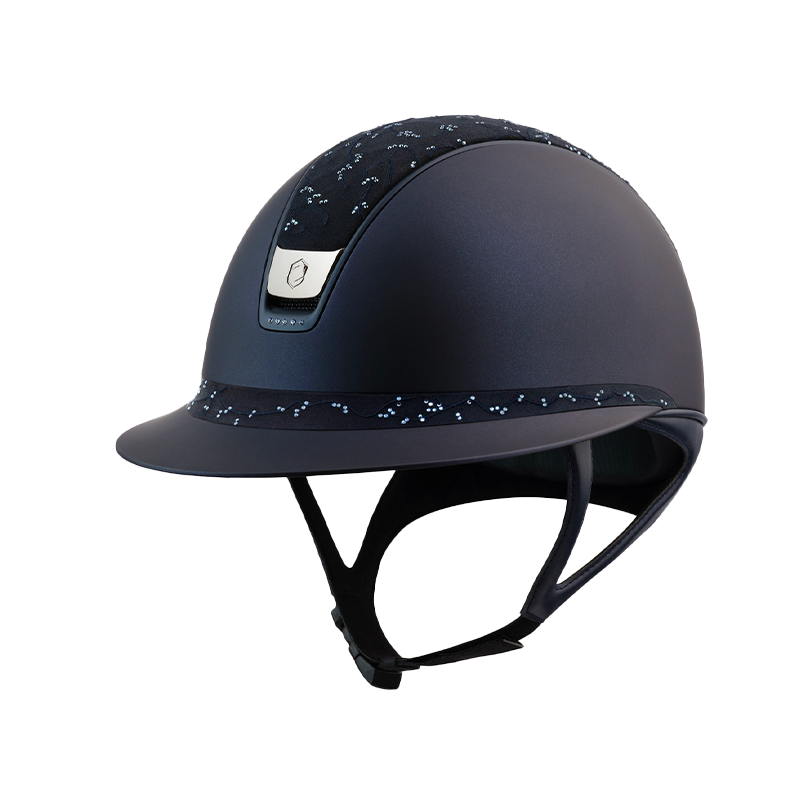 Samshield - Miss Shield 2.0 Shadowmatt blue Crystal Leaf 5 Swaroski helmet | - Ohlala