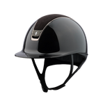 Samshield - Casco Shadow Glossy 2.0 nero Alcantara nero stemma Crystal fabric metal eclipse | - Ohlala