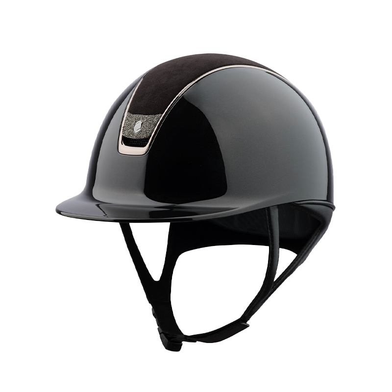Samshield - Shadow Glossy 2.0 black helmet black Alcantara black crest Crystal fabric metal eclipse | - Ohlala