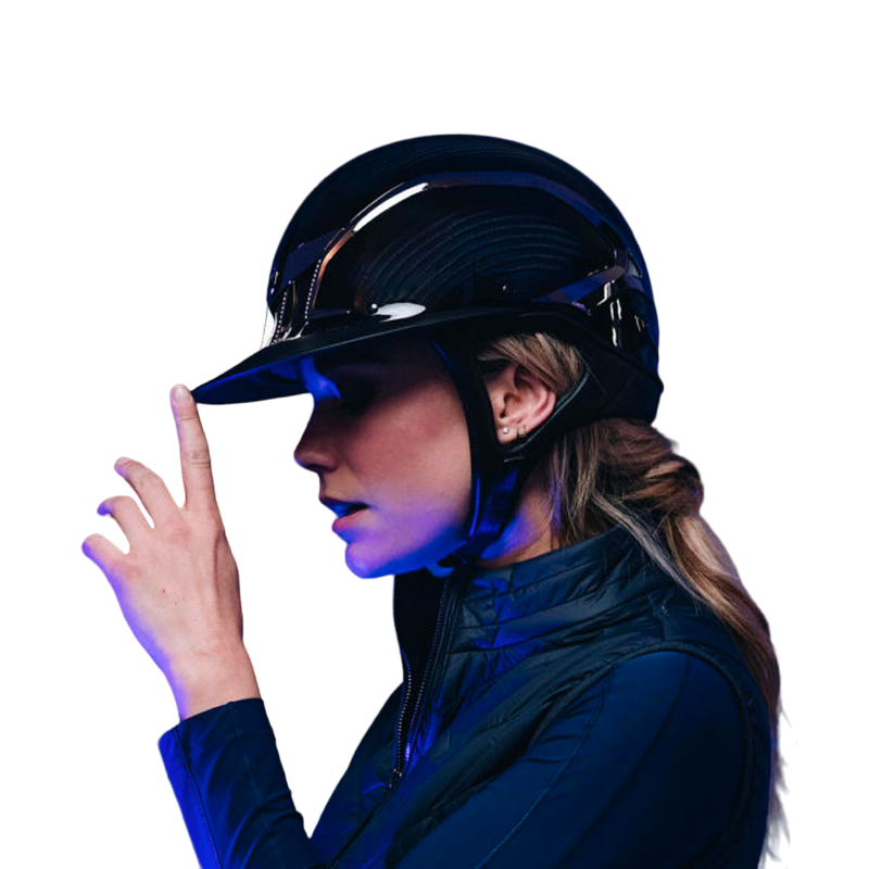 Samshield - XJ Miss carbon navy 52 Swarovski (with foam) | - Ohlala