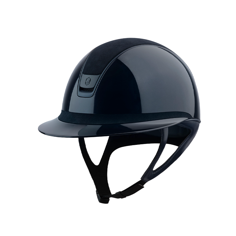 Samshield - Kask jeździecki Miss Shield 2.0 Shadowglossy niebieski Alcantara | - Ohlala