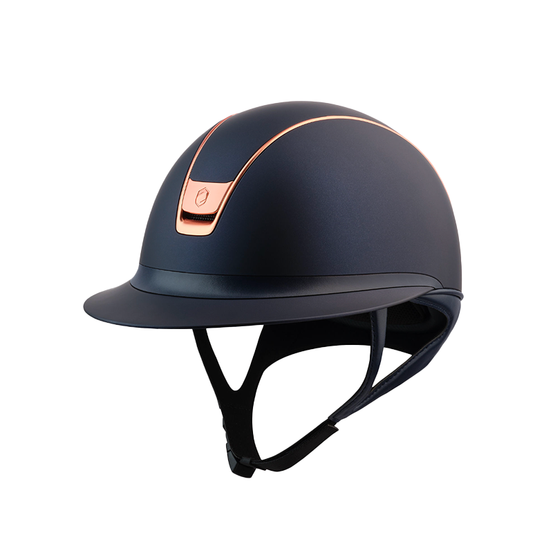 Samshield - Miss Shield 2.0 Shadowmatt blue and rose gold riding helmet | - Ohlala