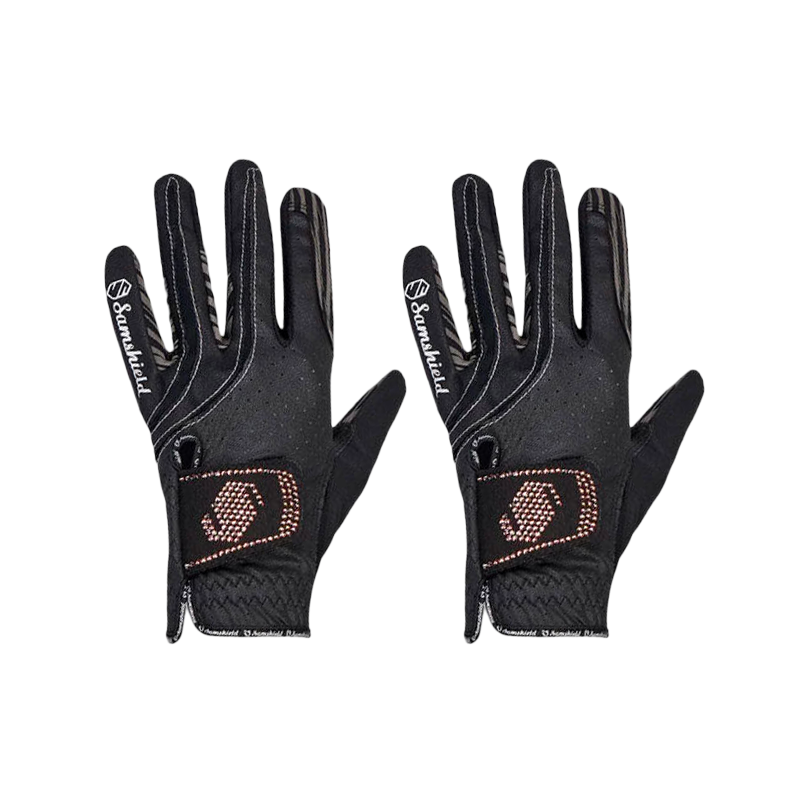 Samshield - Gants V-Skin swarovski rose gold noir | - Ohlala