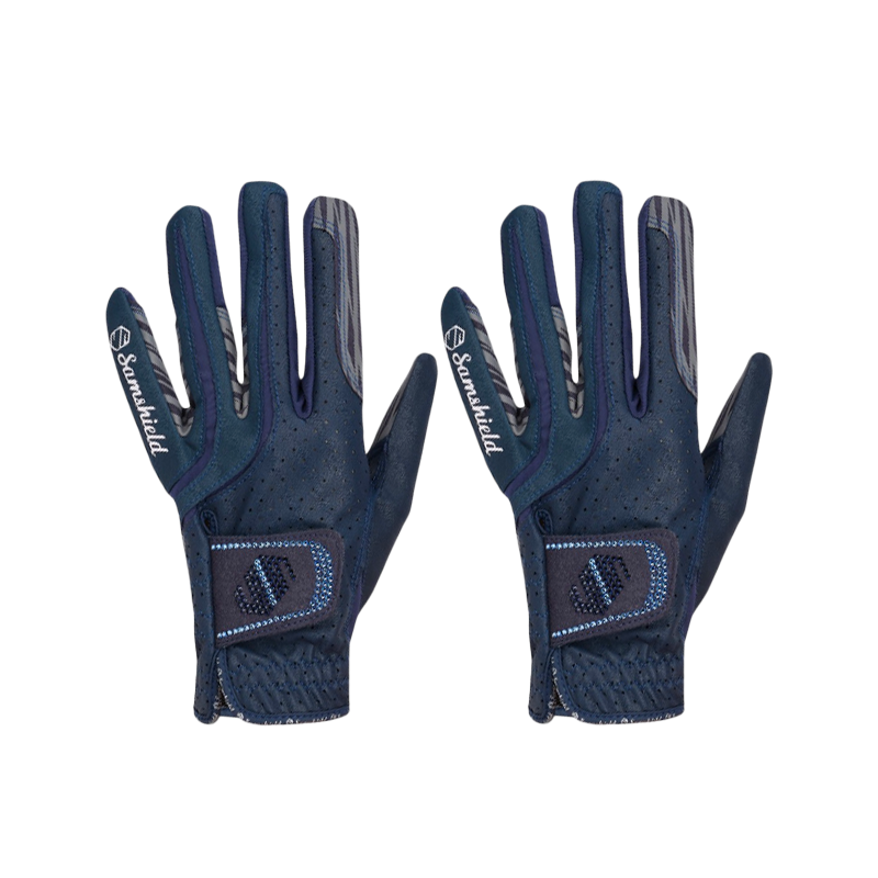Samshield - Gants d'équitation V-Skin Swarovski bleu | - Ohlala