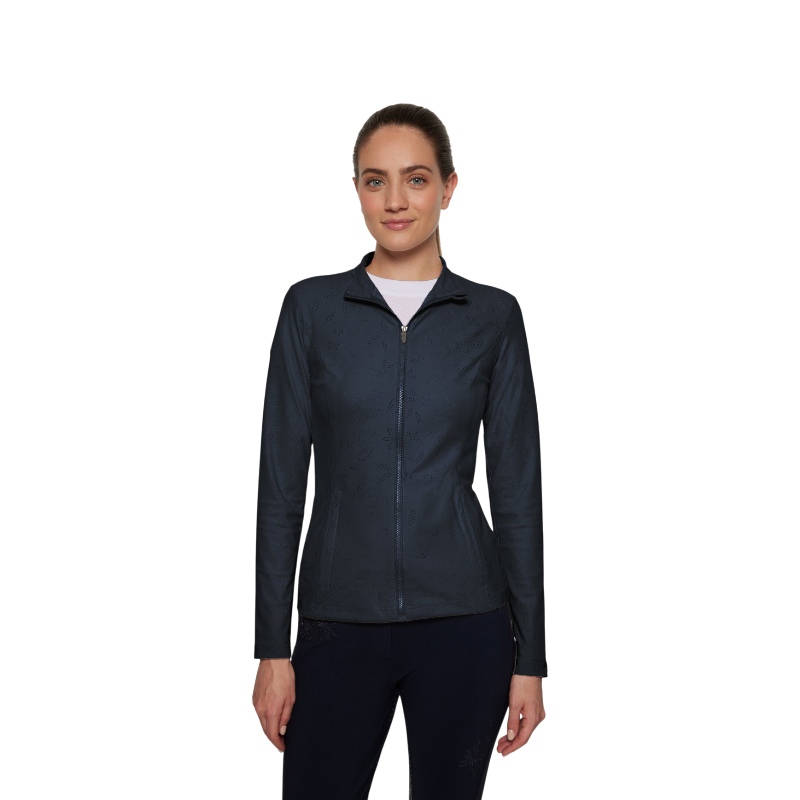 Samshield - Damska kurtka bomber z długim rękawem Hannah granatowa
