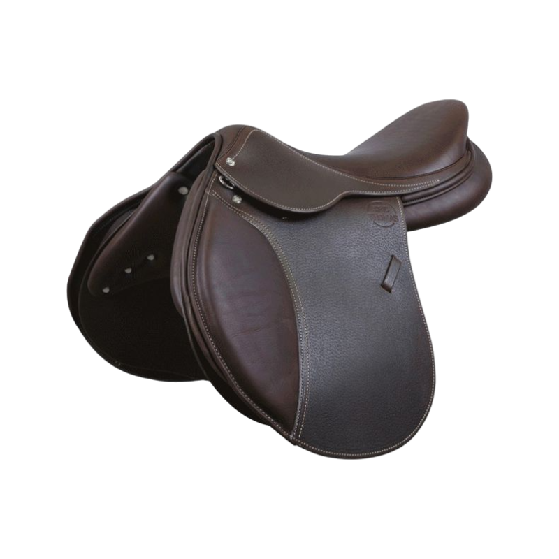 Eric Thomas - Élite grain leather all-purpose saddle Havana | - Ohlala
