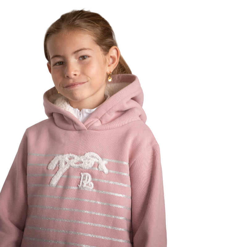 Eden by Pénélope - Sweat à capuche enfant Ikona rose | - Ohlala
