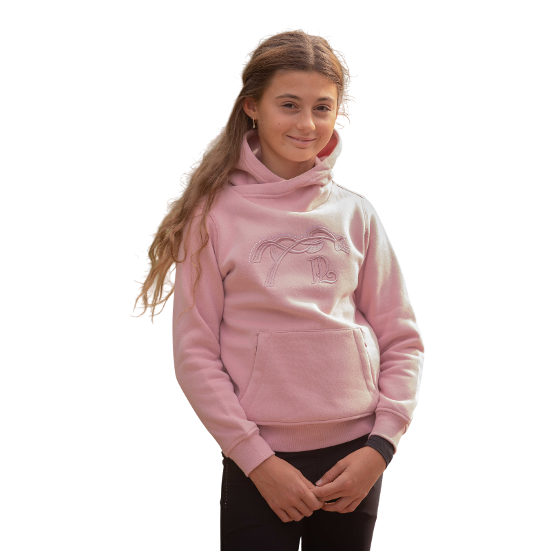 Eden by Pénélope - Felpa con cappuccio bambina Polly rosa cipria | - Ohlala