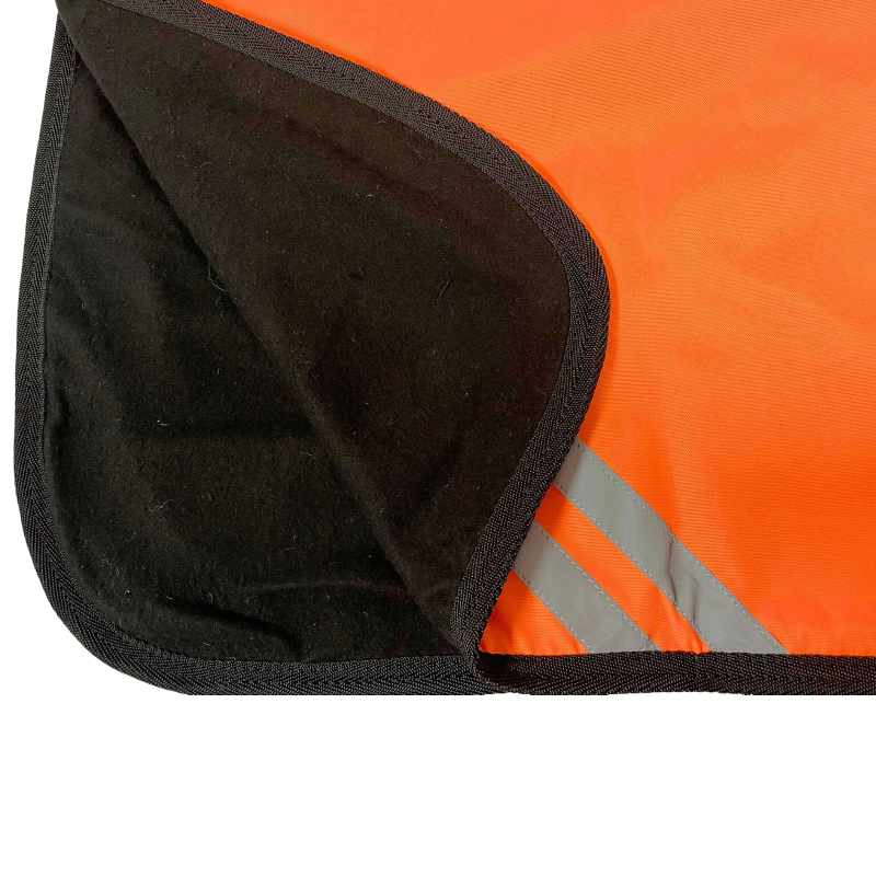 TdeT - Couvre-reins réfléchissant doublé polaire orange 0g | - Ohlala