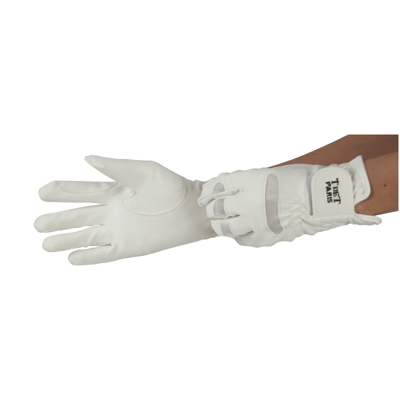 TdeT - Gants d'équitation Galop blanc | - Ohlala