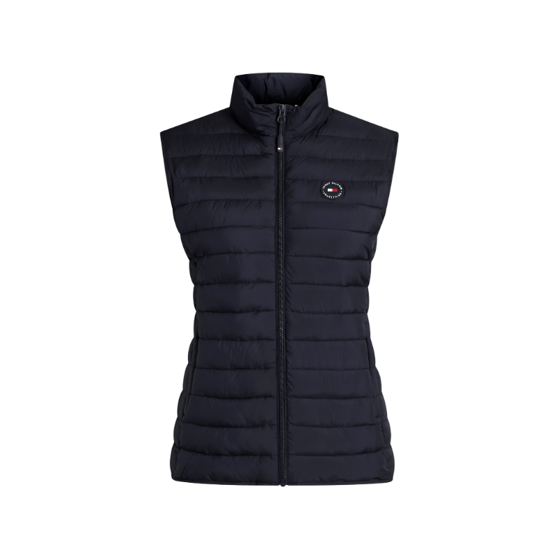 Tommy Equestrian - Gilet trapuntato senza maniche donna Serano desert sky