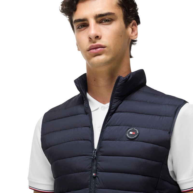 Tommy Hilfiger Equestrian - Mouwloos gewatteerd jack heren Montero desert sky
