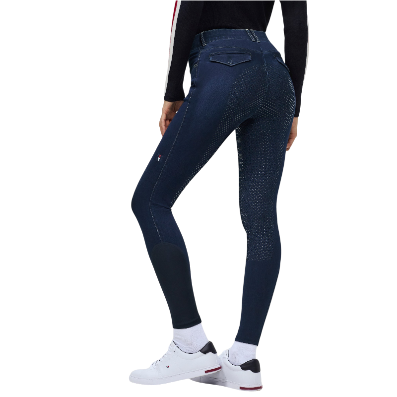 Tommy Hilfiger Equestrian - Spodnie jeździeckie damskie Hope Denim rinse