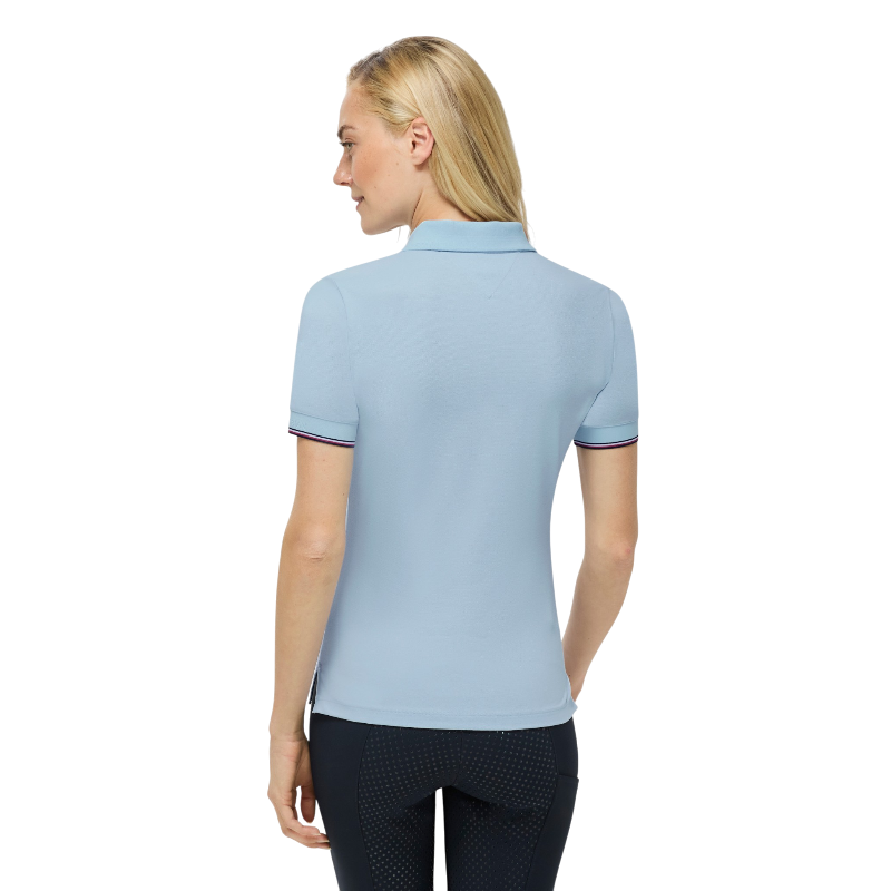 Tommy Equestrian - Damen-Reitpolo kurzarm Anaheim sweet blue