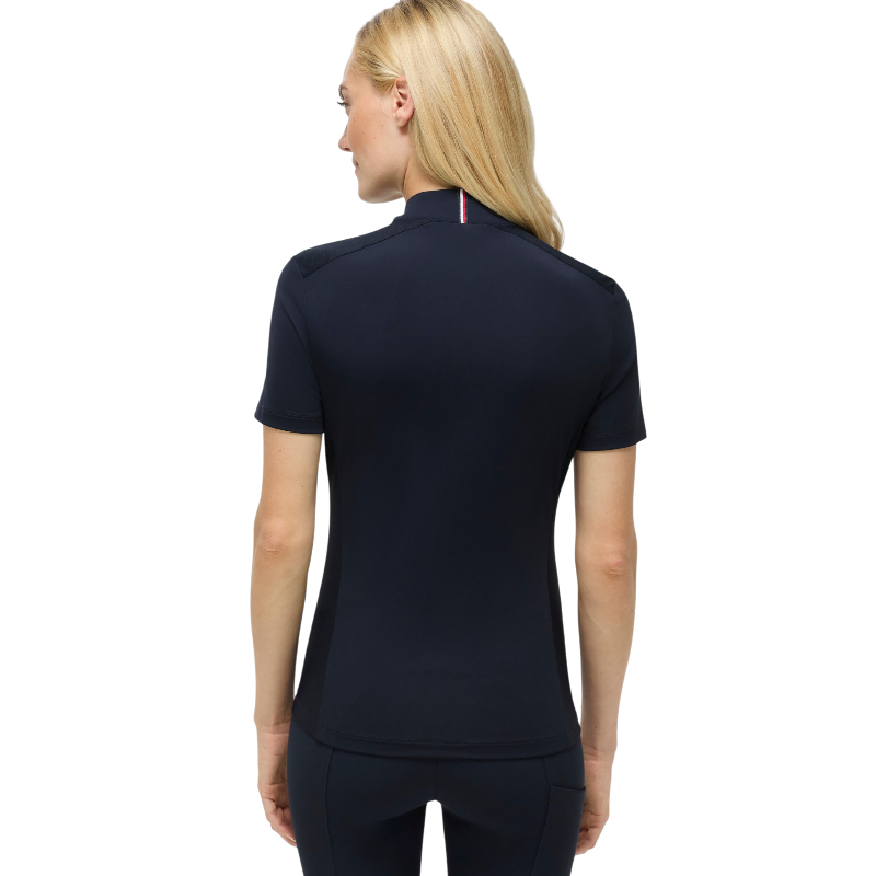 Tommy Hilfiger Equestrian - Damen-Reitpoloshirt kurzärmelig Palma marine