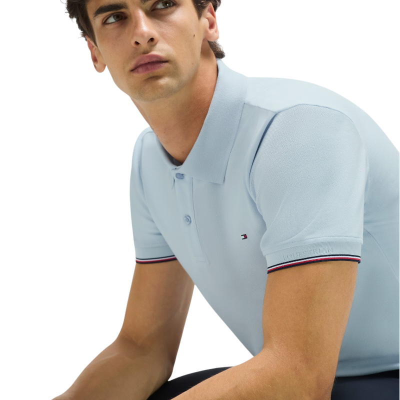 Tommy Hilfiger Equestrian - Kurzarm-Poloshirt Herren Davis sweet blue