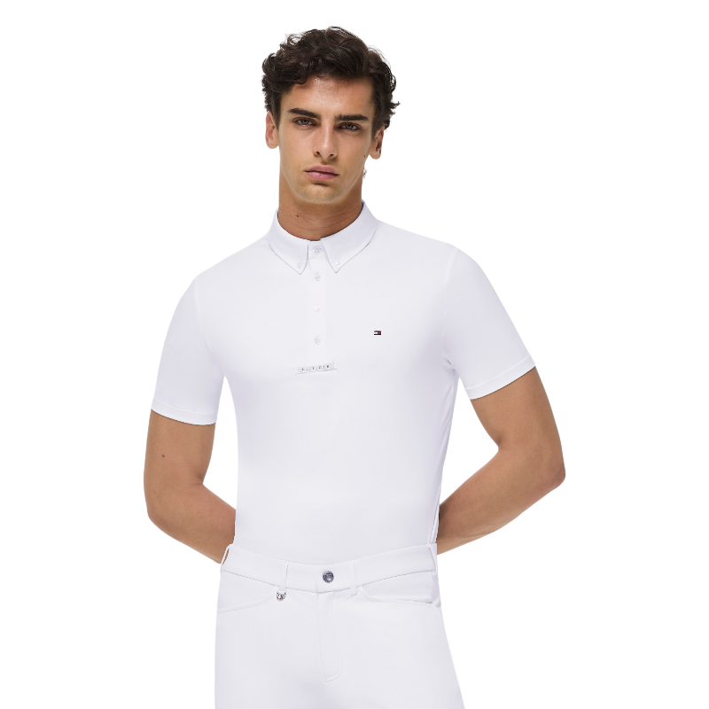 Tommy Hilfiger Equestrian - Polo da concorso a maniche corte uomo Alex optic white