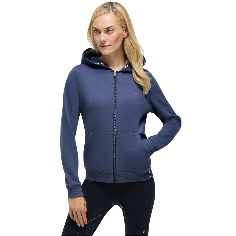 Tommy Hilfiger Equestrian – Women's Beverly faded indigo long-sleeve zip sweatshirt