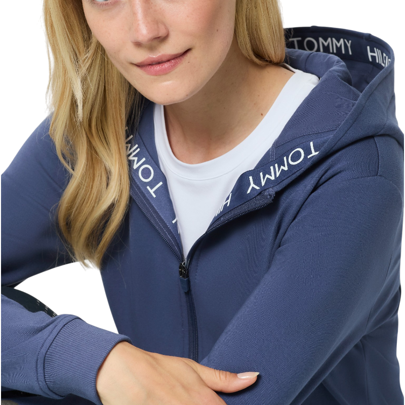 Tommy Hilfiger Equestrian – Women's Beverly faded indigo long-sleeve zip sweatshirt