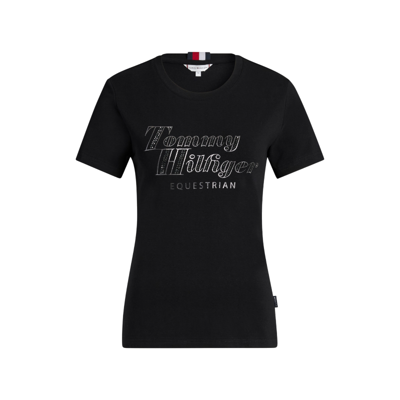 Tommy Hilfiger Equestrian - T-shirt a maniche corte donna Malibu nero