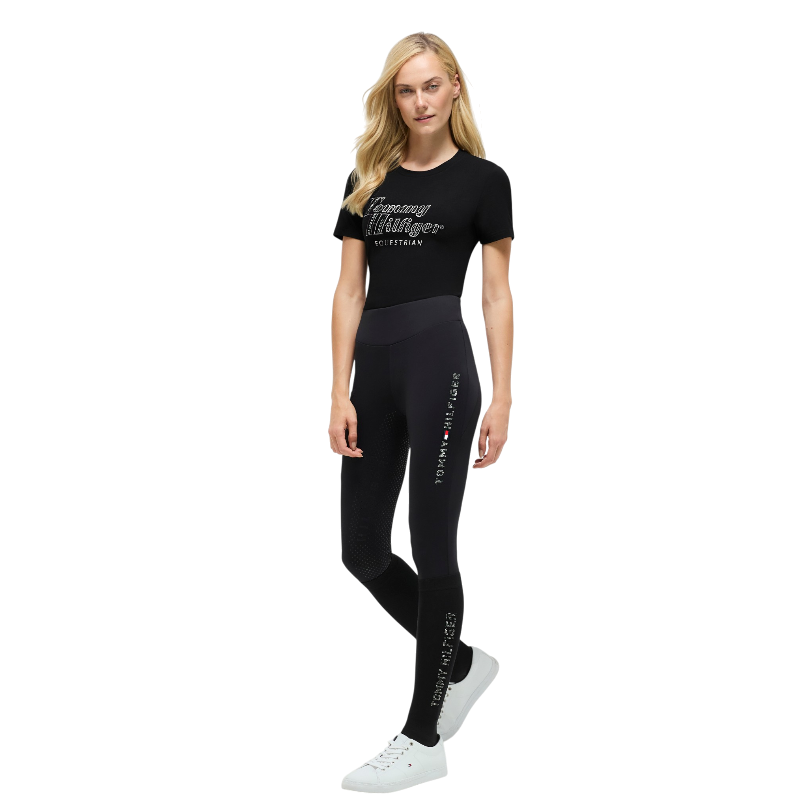 Tommy Hilfiger Equestrian - T-shirt a maniche corte donna Malibu nero
