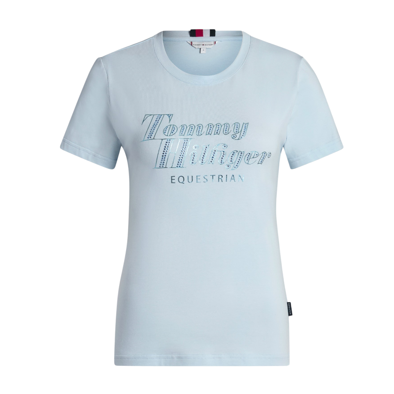 Tommy Hilfiger Equestrian - Damen-T-Shirt kurzärmelig Malibu sweet blue