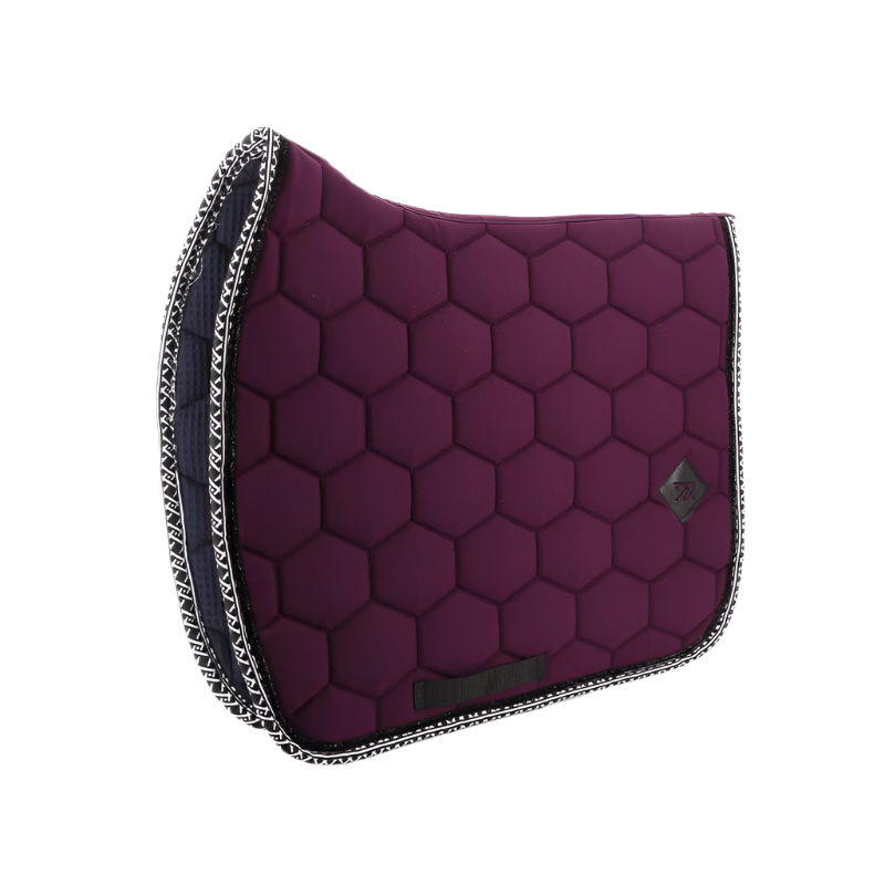 Oxxer - Tapis de dressage Monogramme aubergine/ noir | - Ohlala