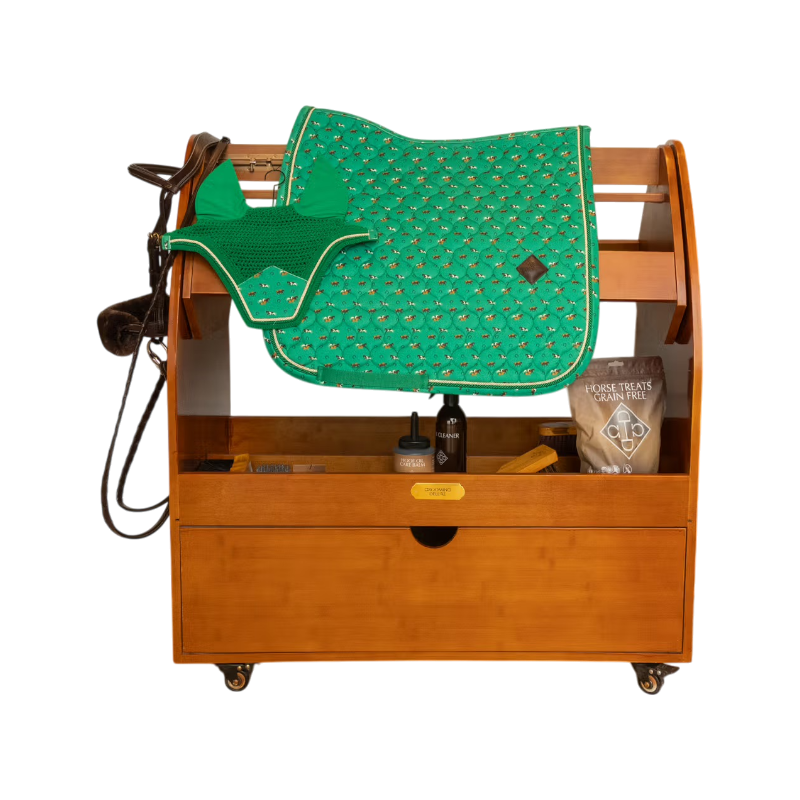 Kentucky Horsewear - Sottosella da dressage Velvet stampa cavallo verde | - Ohlala