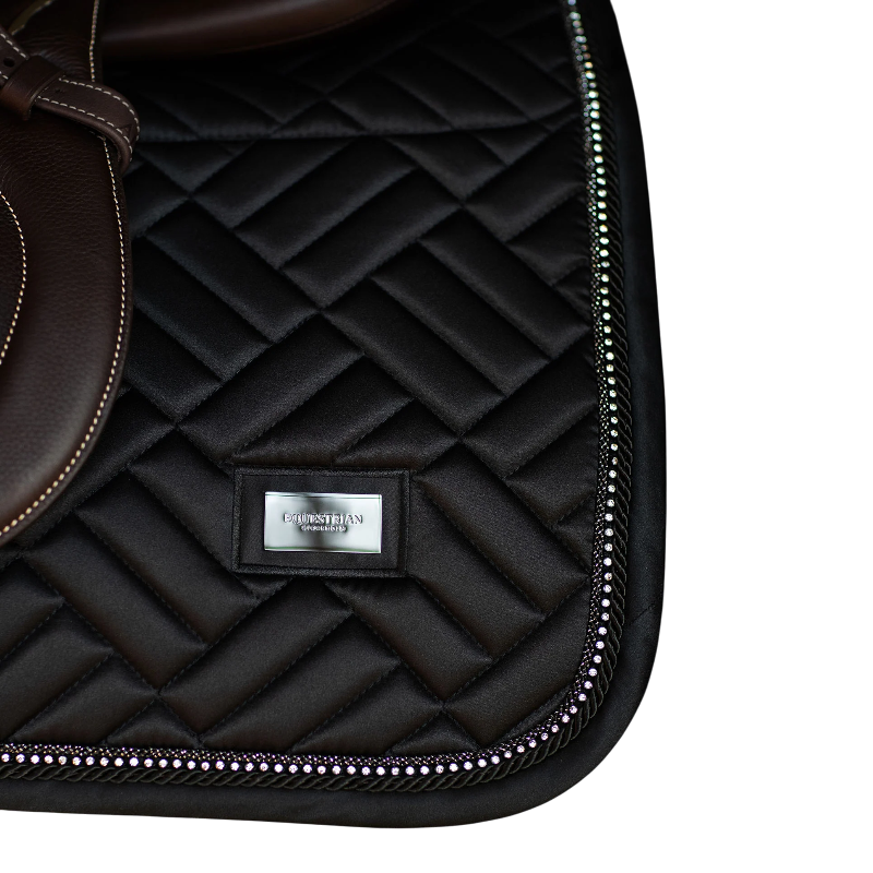 Equestrian Stockholm - Tapis de selle Crystal noir | - Ohlala