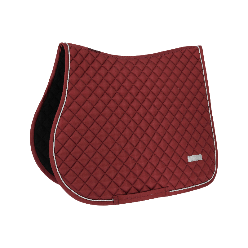 Equithème - Tapis de selle Nacre bordeaux | - Ohlala