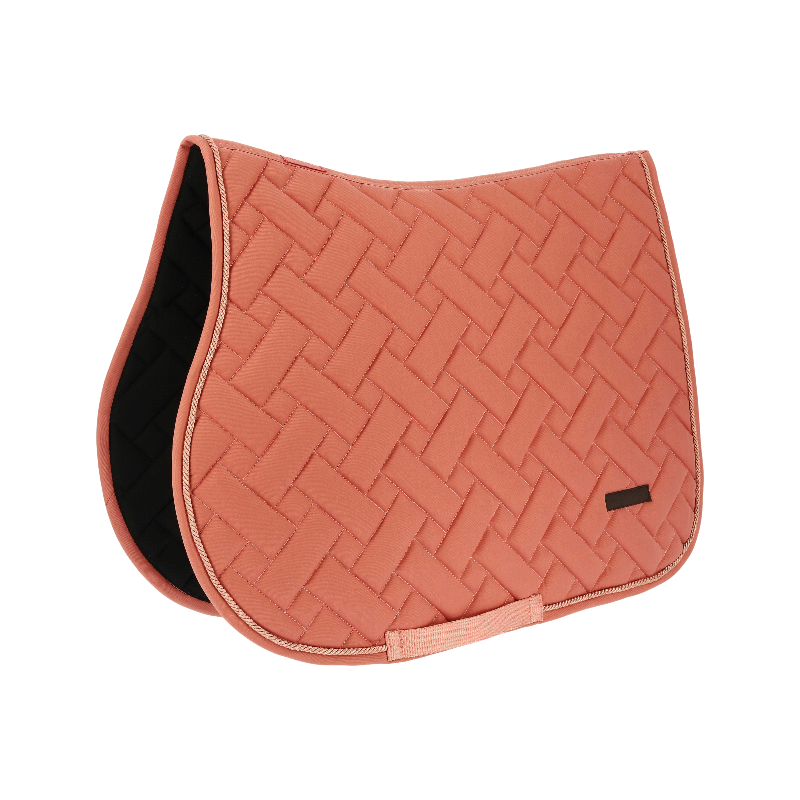 Equithème - Tapis de selle Starlet pêche | - Ohlala