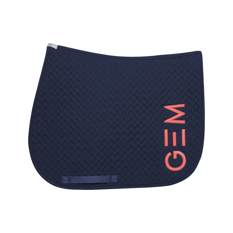 GEM - Tapis de selle Ten marine/ corail | - Ohlala