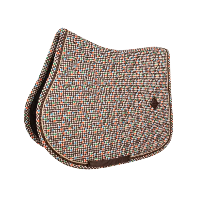 Kentucky Horsewear - Velvet Schabracke Hahnentritt brown colorfull | - Ohlala