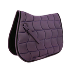 Equithème - Tapis de selle Satin prune | - Ohlala