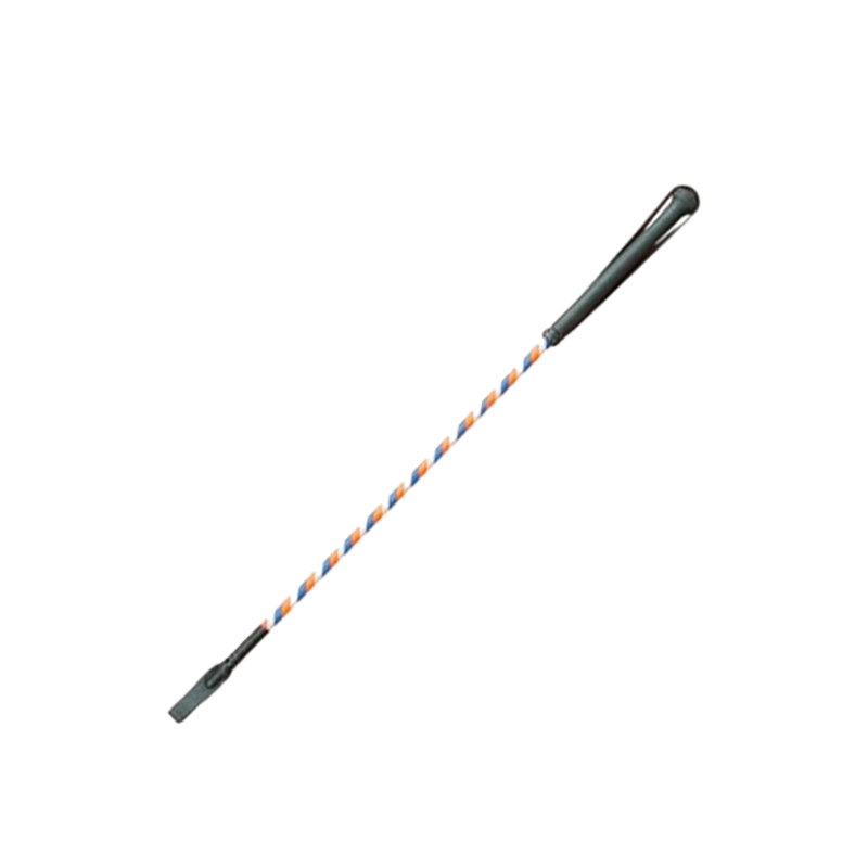 TdeT - Silver ribbon riding crop blue/orange | - Ohlala
