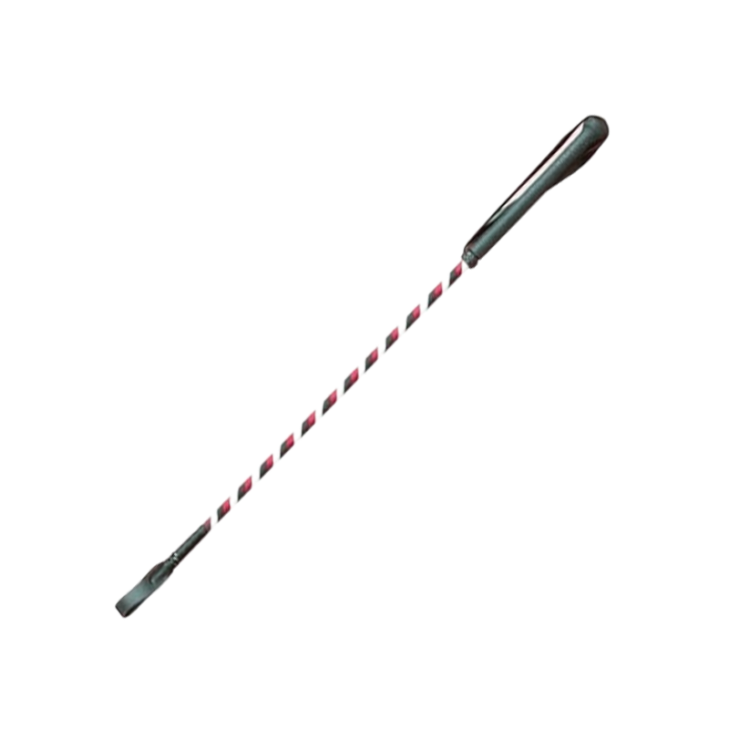 TdeT - Silver ribbon riding crop burgundy/black | - Ohlala