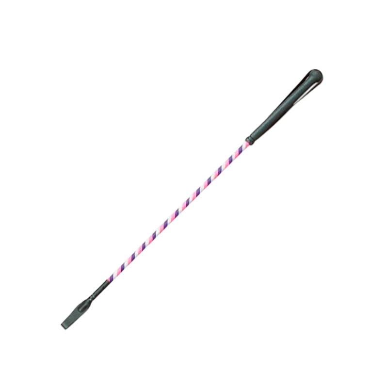 TdeT - Silver ribbon riding crop purple/fuchsia | - Ohlala