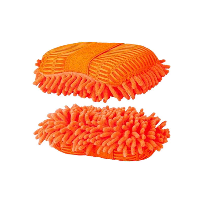 TdeT - Éponge mesh et micro-fibre orange | - Ohlala