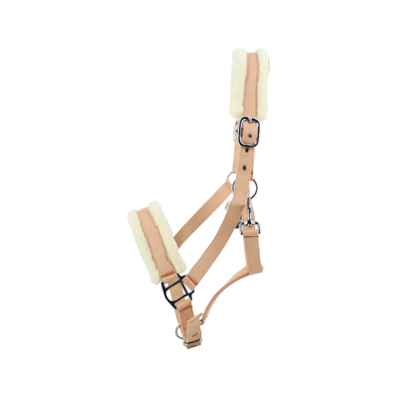 TdeT - Licol en nylon et mouton pêche/ naturel | - Ohlala