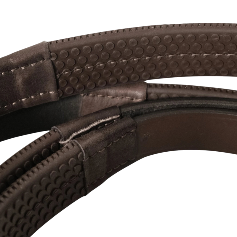 TdeT - Rubber Reins Large Grip Studs Dark Havana