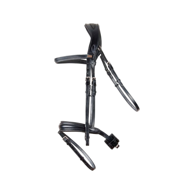 TdeT - Bridon et rênes têtière anatomique Matisse noir/noir | - Ohlala