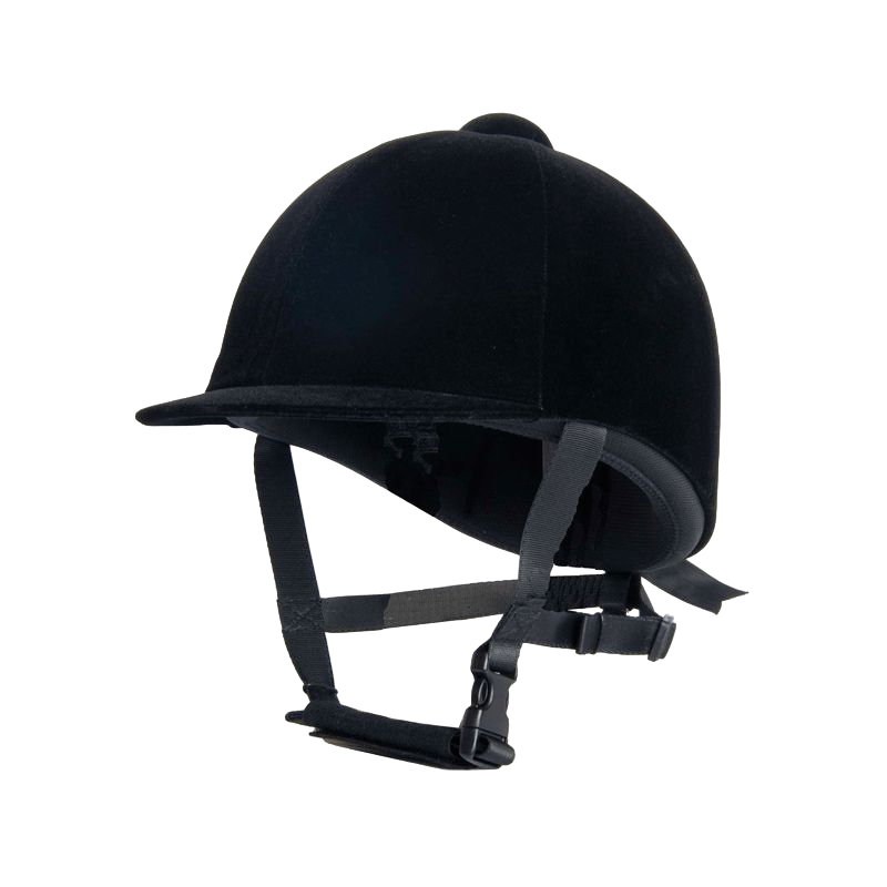 TdeT - Casco clásico terciopelo negro | - Ohlala