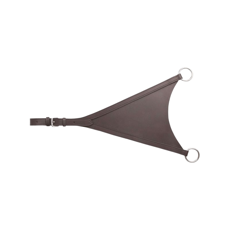 TdeT - Solid martingale fork in dark havana leather | - Ohlala