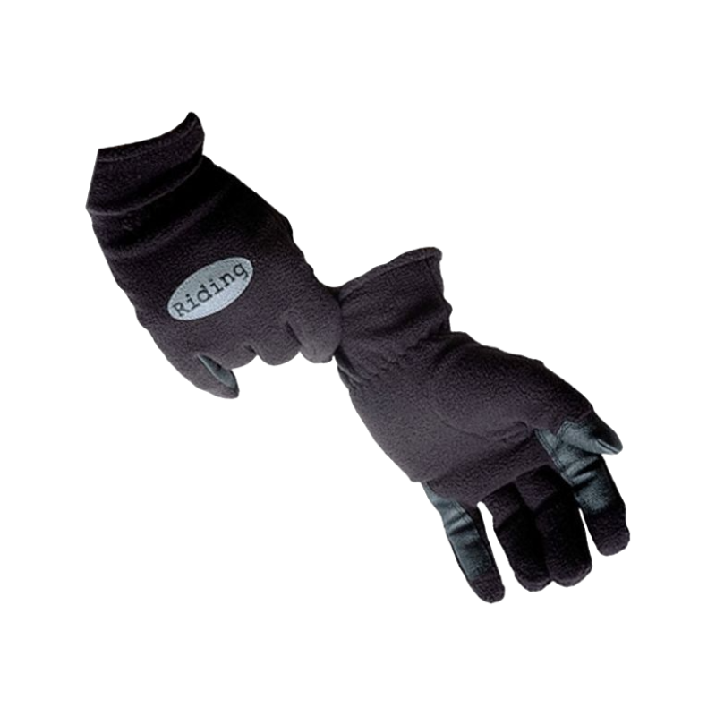 TdeT - Gants polaire riding noir | - Ohlala