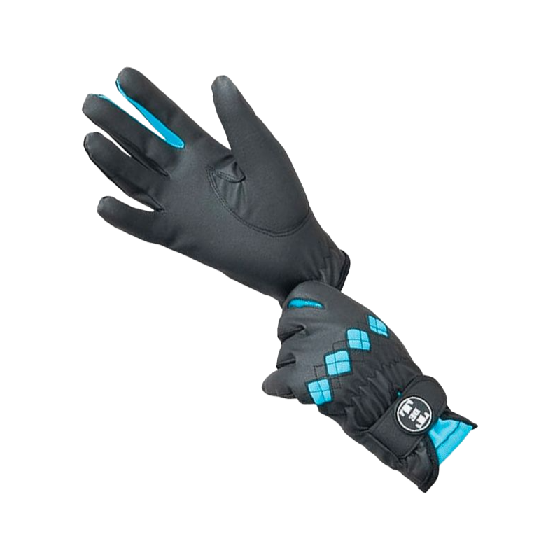 TdeT - Precision Black/Turquoise Gloves | - Ohlala