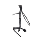 TdeT - Bridon et rênes têtière anatomique Hopper noir/argent | - Ohlala