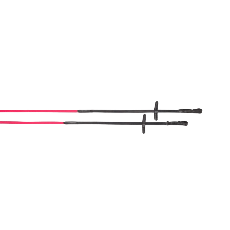 TdeT - Smooth Biotack® reins + Fuchsia leather | - Ohlala