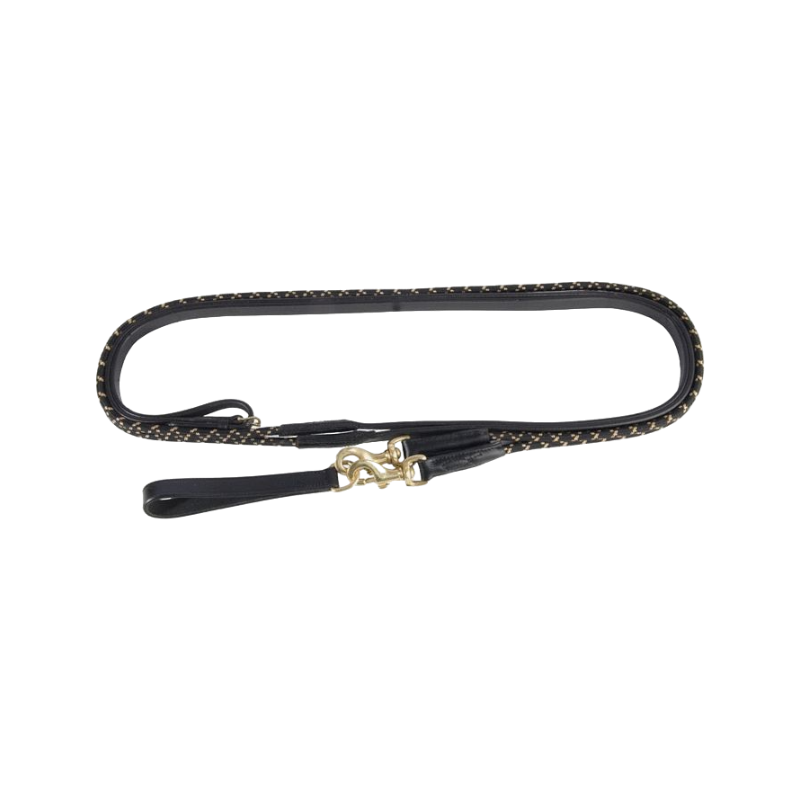 TdeT - German reins rope and leather black | - Ohlala